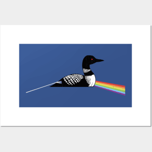 Original Classic Dark Side of the Loon Bird Watching Posters and Art
